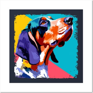 Bluetick Coonhound Pop Art - Dog Lover Gifts Posters and Art